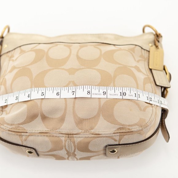 COACH Zoe Canvas Signature C Buckle Hobo Shoulder Handbag - H0868-12657 - Picture 14 of 16